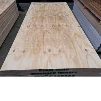 Product photograph of 2440 x 1220 x 18mm C+/C Elliottis Pine Ply CE2+ EN314-2 Class 3 Elliottis Pine Plywood