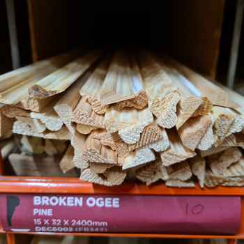 Sub image of DEC6001  7 x 16 x 2400mm Pine Broken Ogee  number 1 in the gallery of images