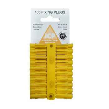 Product photograph of Standard lightweight Wall Plugs Yellow 
