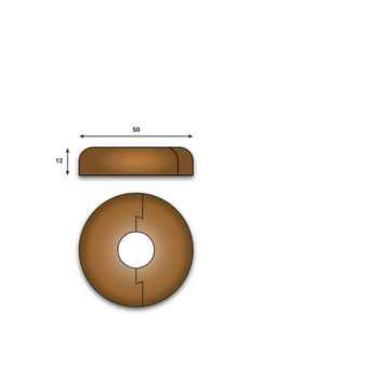 Product photograph of Parallel Oak Pipe Covers (2 Pack) Oak Pipe Cover