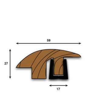 Sub image of Parallel 27 x 59mm WSR22 Semi-Ramp Un-Fin Oak 18-22mm WSR22 number 0 in the gallery of images
